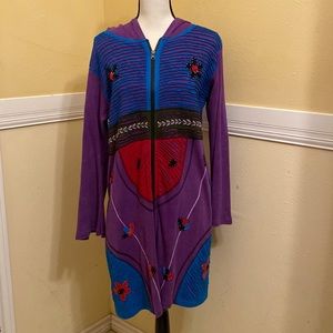 Hooded Colorful Jacket w/ pockets; Size L/XL
